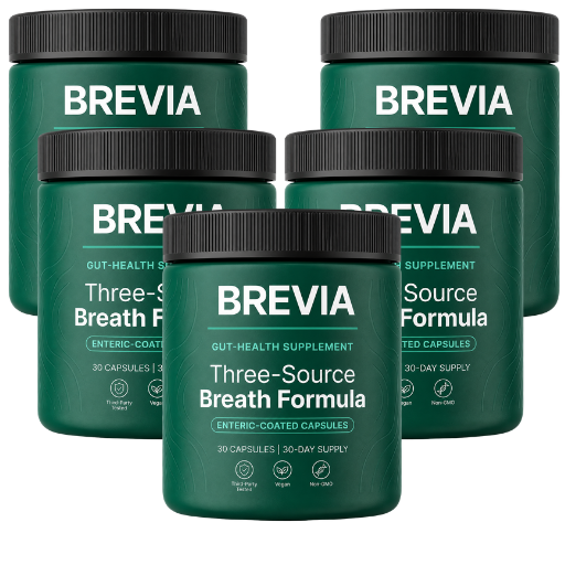 Brevia | Three-Source Breath Formula (Gut · Mouth · Liver)