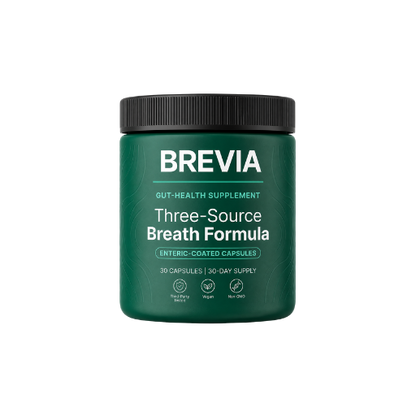 Brevia | Three-Source Breath Formula (Gut · Mouth · Liver)