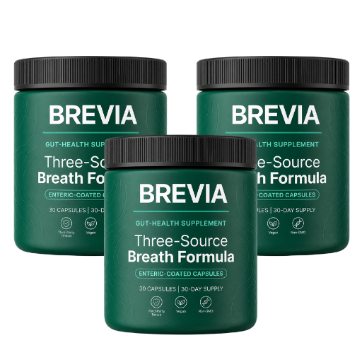 Brevia | Three-Source Breath Formula (Gut · Mouth · Liver)
