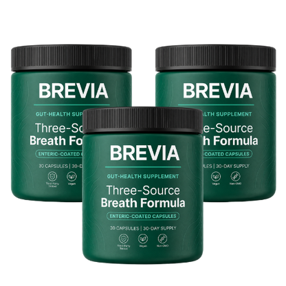 Brevia | Three-Source Breath Formula (Gut · Mouth · Liver)