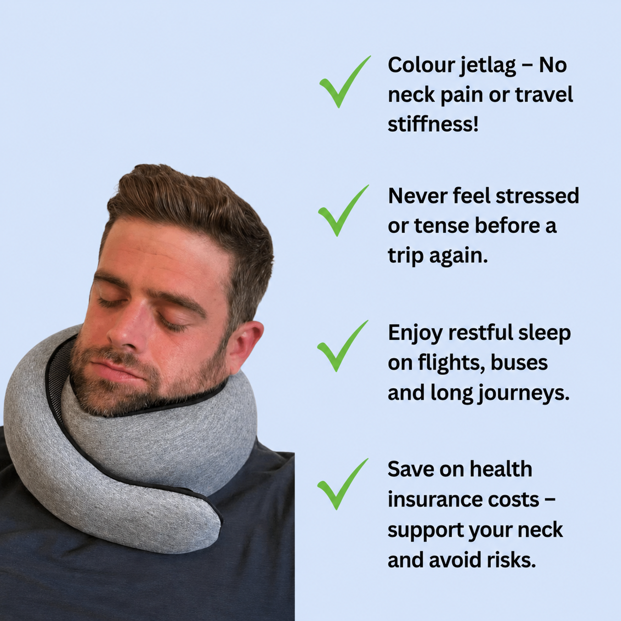 RelaxEase | Ergonomic Neck Pillow For Blissful Relaxation ✈️