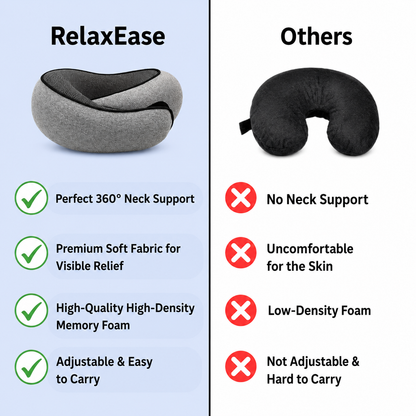 RelaxEase | Ergonomic Neck Pillow For Blissful Relaxation ✈️